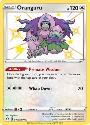 Oranguru SV098/SV122 - Shining Fates Shiny Vault Holofoil - for just $1.05! 