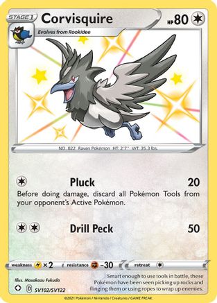 Corvisquire SV102/SV122 - Shining Fates Shiny Vault Holofoil - for just $0.88! 