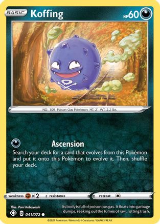 Koffing 041/072 - Shining Fates Reverse Holofoil - for just $0.10! 