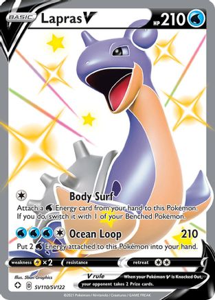 Lapras V SV110/SV122 - Shining Fates Shiny Vault Holofoil - for just $1.34! 