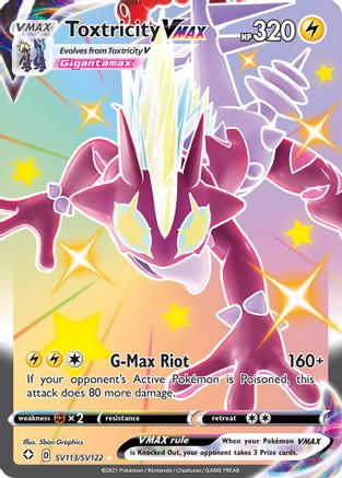 Toxtricity VMAX SV113/SV122 - Shining Fates Shiny Vault Holofoil - for just $2.30! 