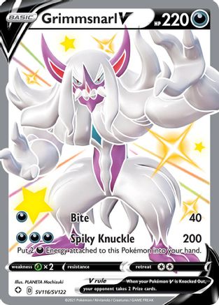 Grimmsnarl V SV116/SV122 - Shining Fates Shiny Vault Holofoil - for just $0.99! 