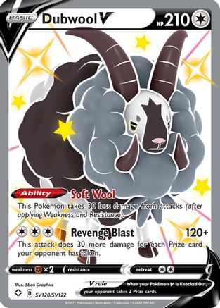 Dubwool V SV120/SV122 - Shining Fates Shiny Vault Holofoil - for just $0.55! 