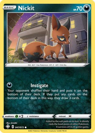 Nickit 047/072 - Shining Fates - for just $0.05! 