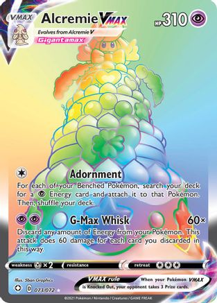 Alcremie VMAX (Secret) 073/072 - Shining Fates Holofoil - for just $2.75! 