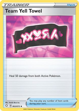 Team Yell Towel 063/072 - Shining Fates Reverse Holofoil - for just $0.06! 