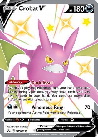 Crobat V SWSH098/307 - SWSH Sword & Shield Promo Cards Holofoil - for just $0.73! 
