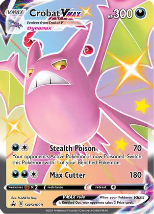 Crobat VMAX SWSH099/307 - SWSH Sword & Shield Promo Cards Holofoil - for just $0.86! 