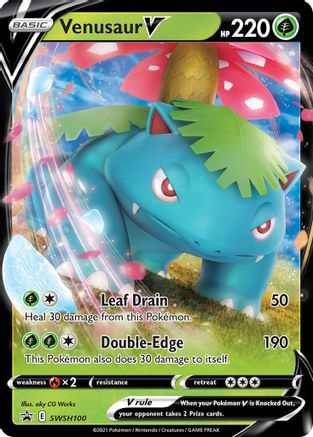 Venusaur V SWSH100/307 - SWSH Sword & Shield Promo Cards Holofoil - for just $1.89! 
