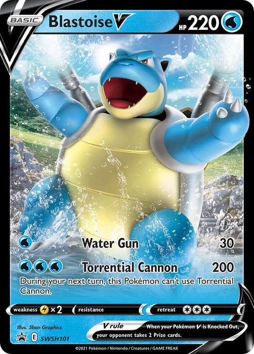 Blastoise V (SWSH101) [Sword & Shield: Black Star Promos] - for just $2.30! 