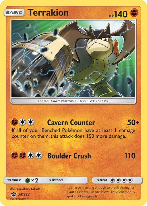 Terrakion (SM223) [Sun & Moon: Black Star Promos] - Just $0.10! Shop now at Retro Gaming of Denver