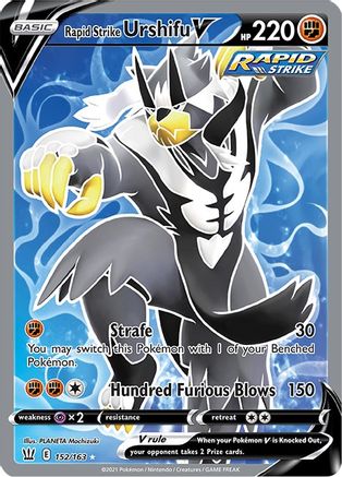 Rapid Strike Urshifu V (Full Art) 152/163 - SWSH05 Battle Styles Holofoil - for just $1.80! 