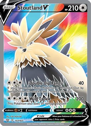 Stoutland V (Full Art) 157/163 - SWSH05 Battle Styles Holofoil - for just $1.05! 