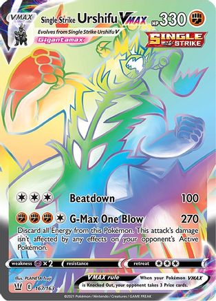 Single Strike Urshifu VMAX (Secret) 167/163 - SWSH05 Battle Styles Holofoil - for just $5.99! 