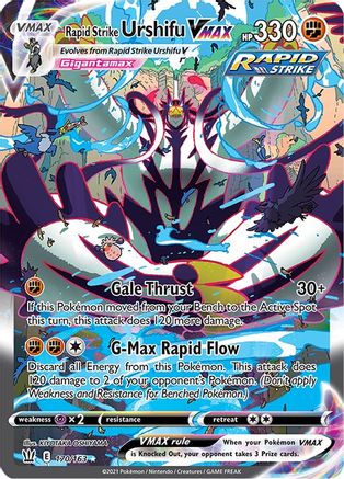 Rapid Strike Urshifu VMAX (Alternate Art Secret) 170/163 - SWSH05 Battle Styles Holofoil - for just $34.99! 