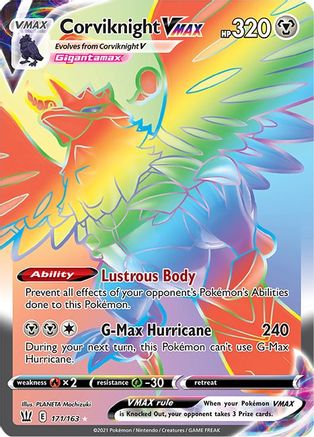 Corviknight VMAX (Secret) 171/163 - SWSH05 Battle Styles Holofoil - for just $4.50! 
