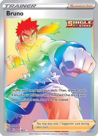 Bruno (Secret) 172/163 - SWSH05 Battle Styles Holofoil - for just $3! 