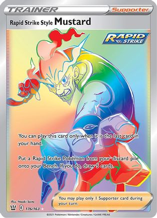 Rapid Strike Style Mustard (Secret) 176/163 - SWSH05 Battle Styles Holofoil - for just $2! 