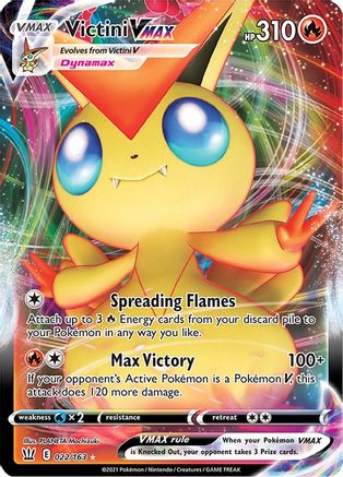 Victini VMAX 022/163 - SWSH05 Battle Styles Holofoil - for just $0.80! 