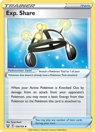 Exp. Share 126/163 - SWSH05 Battle Styles Reverse Holofoil - for just $0.10! 