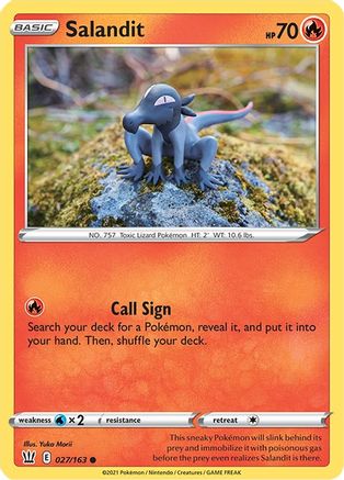 Salandit 027/163 - SWSH05 Battle Styles - for just $0.07! 
