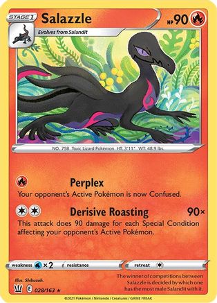 Salazzle 028/163 - SWSH05 Battle Styles - for just $0.13! 