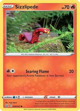Sizzlipede 029/163 - SWSH05 Battle Styles - for just $0.05! 