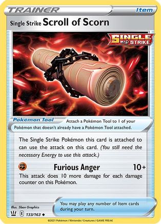 Single Strike Scroll of Scorn 133/163 - SWSH05 Battle Styles - for just $0.05! 