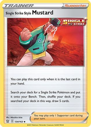 Single Strike Style Mustard 134/163 - SWSH05 Battle Styles Reverse Holofoil - for just $0.05! 