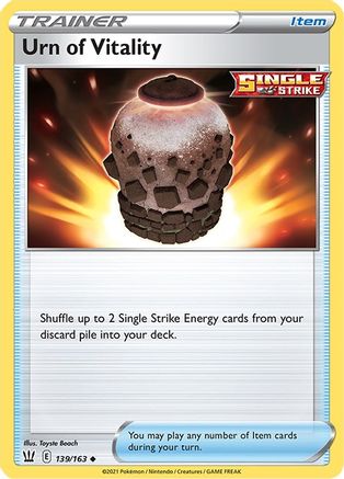 Urn of Vitality 139/163 - SWSH05 Battle Styles Reverse Holofoil - for just $0.05! 
