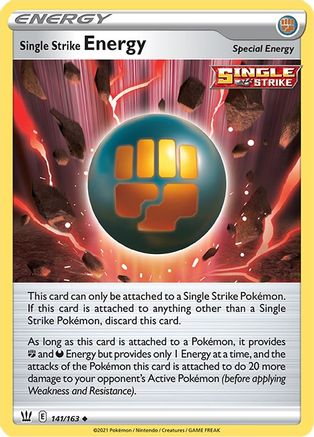 Single Strike Energy 141/163 - SWSH05 Battle Styles Reverse Holofoil - for just $0.10! 