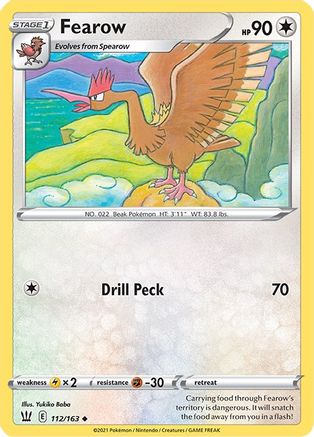 Fearow 112/163 - SWSH05 Battle Styles Reverse Holofoil - for just $0.13! 