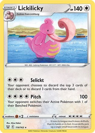 Lickilicky 114/163 - SWSH05 Battle Styles - for just $0.10! 