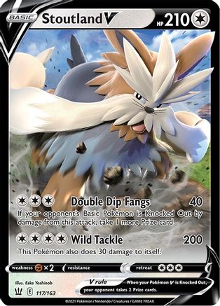 Stoutland V 117/163 - SWSH05 Battle Styles Holofoil - for just $0.45! 