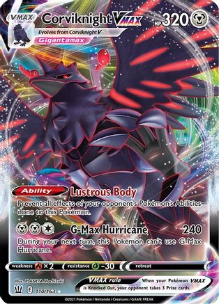 Corviknight VMAX 110/163 - SWSH05 Battle Styles Holofoil - for just $0.98! 