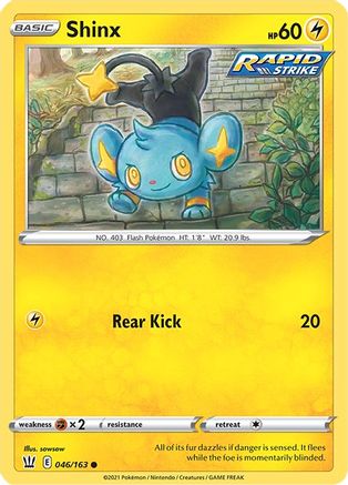 Shinx 046/163 - SWSH05 Battle Styles Reverse Holofoil - for just $0.10! 