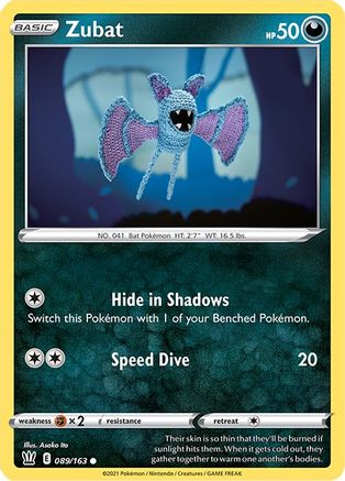 Zubat 089/163 - SWSH05 Battle Styles Reverse Holofoil - for just $0.25! 