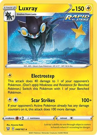 Luxray 048/163 - SWSH05 Battle Styles Reverse Holofoil - for just $0.20! 