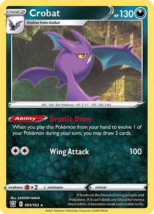 Crobat 091/163 - SWSH05 Battle Styles Reverse Holofoil - for just $0.23! 
