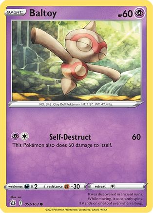Baltoy 057/163 - SWSH05 Battle Styles - for just $0.05! 