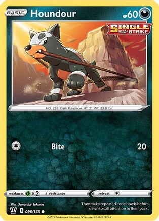 Houndour 095/163 - SWSH05 Battle Styles Reverse Holofoil - for just $0.12! 