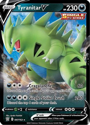 Tyranitar V 097/163 - SWSH05 Battle Styles Holofoil - for just $0.66! 