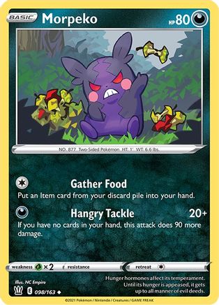 Morpeko 098/163 - SWSH05 Battle Styles Reverse Holofoil - for just $0.18! 