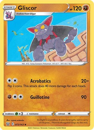 Gliscor 072/163 - SWSH05 Battle Styles - for just $0.05! 