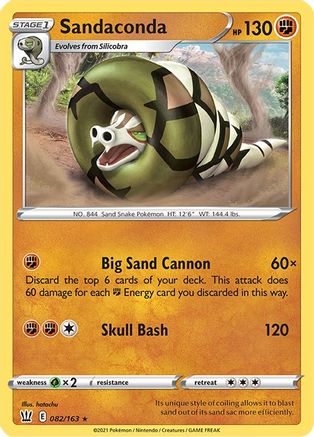Sandaconda 082/163 - SWSH05 Battle Styles Reverse Holofoil - for just $0.10! 