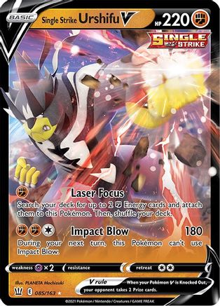 Single Strike Urshifu V 085/163 - SWSH05 Battle Styles Holofoil - for just $0.45! 