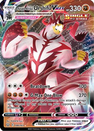 Single Strike Urshifu VMAX 086/163 - SWSH05 Battle Styles Holofoil - for just $0.81! 
