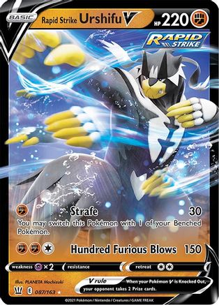 Rapid Strike Urshifu V 087/163 - SWSH05 Battle Styles Holofoil - for just $0.43! 