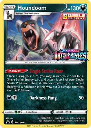 Houndoom (Prerelease) SWSH090/307 - SWSH Sword & Shield Promo Cards Holofoil - for just $3! 