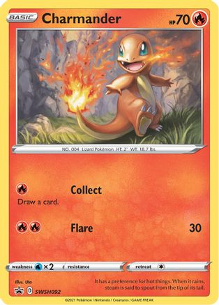 Charmander SWSH092/307 - SWSH Sword & Shield Promo Cards Holofoil - for just $0.98! 